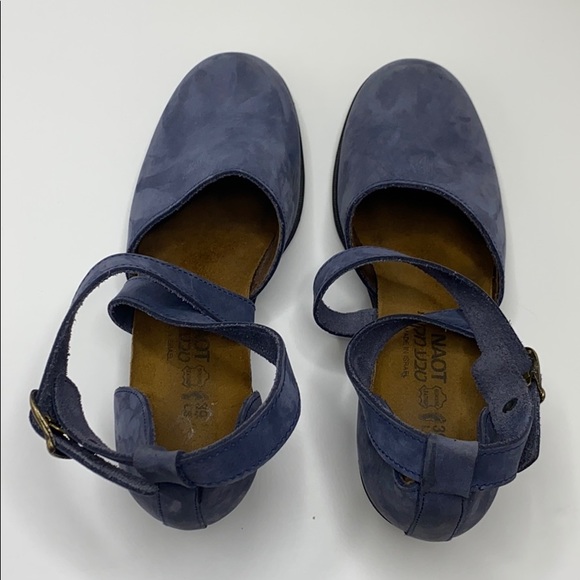 Naot Blue Suede Genuine Leather MaryJane Shoes 39 - Picture 8 of 10